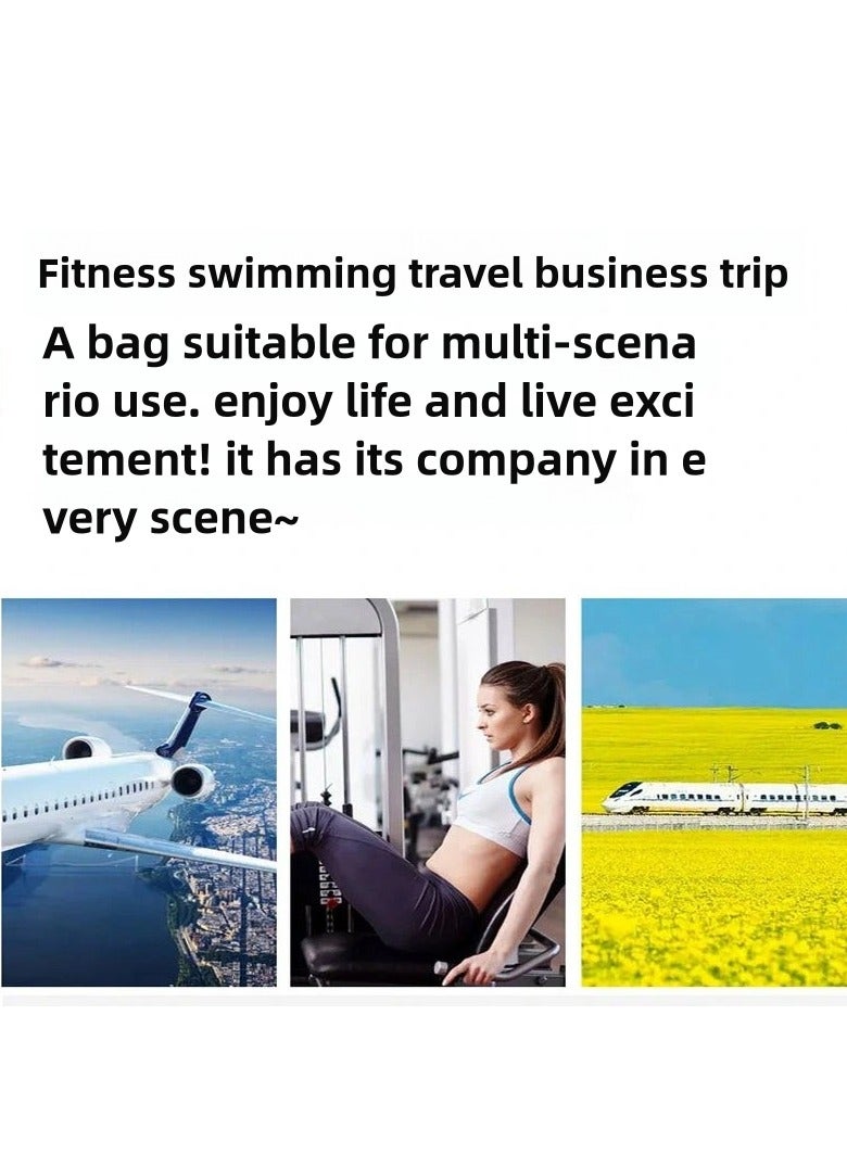 Fashion travel bag large capacity sports bag, portable luggage bag, travel handbag, dry and wet separation handbag - Image 3