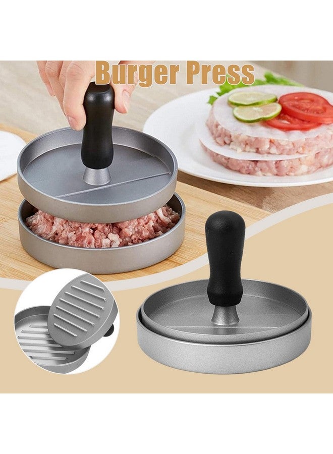 THW ضغط برجر تيكي باتي من THW® | قالب صنع باتي من الألمنيوم للبرجر المنزلي | قطر 4.5 بوصة، غير لاصق، قابل للتعديل في السماكة | مثالي للبرجر، الكعك والمقبلات | ضغط برجر يدوي - Image 5