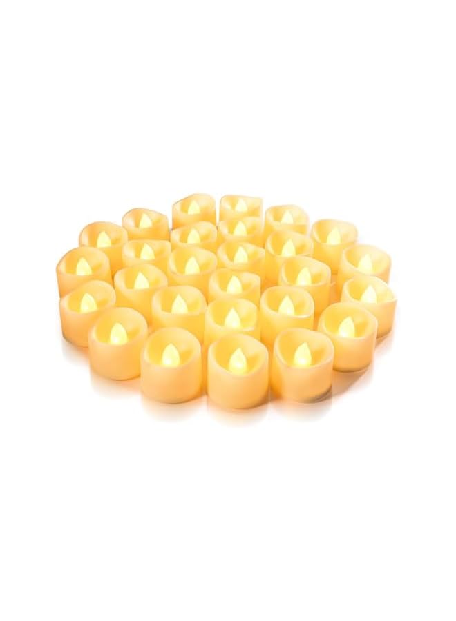 The Bros 12-Pack Flameless LED Tea Lights Candles Battery Operated, 200+Hour Fake Electric Candles TeaLights for Votive, Aniversary, Wedding Centerpiece Table Decor, Funeral, Halloween, Christmas - Image 2