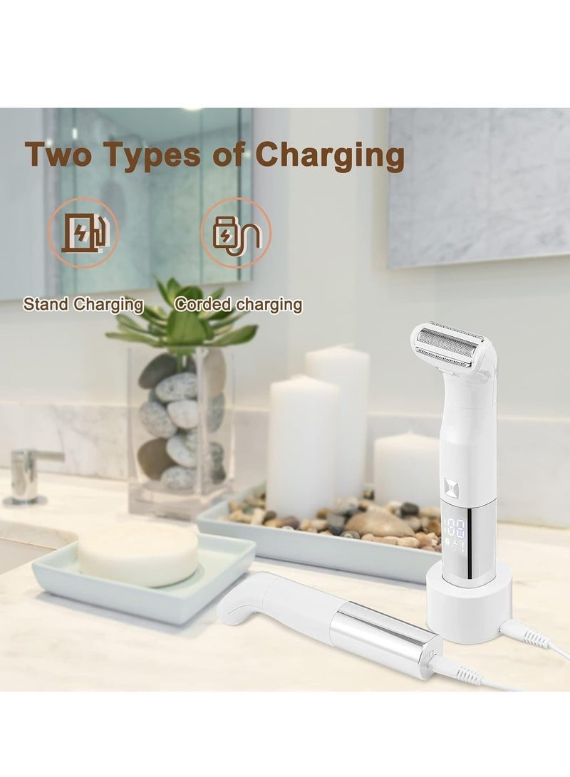 general 6 in 1 with LED Display Electric Razor for Women Wet & Dry Lady Shaver, Portable Waterproof Bikini Trimmer, Cordless Body Hair Removal for Face Nose Legs Underarms and Bikini Line - Image 3