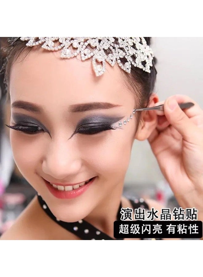 كيفية ملصقات الماس الأكريليك بأحجام مختلفة، ماسات مركز الحاجب اللؤلؤي للوجه، ماسات ماء المكياج، ماسات دموع زينة الوجه، ملصقات ماسية ملونة لمكياج العيون - Image 2