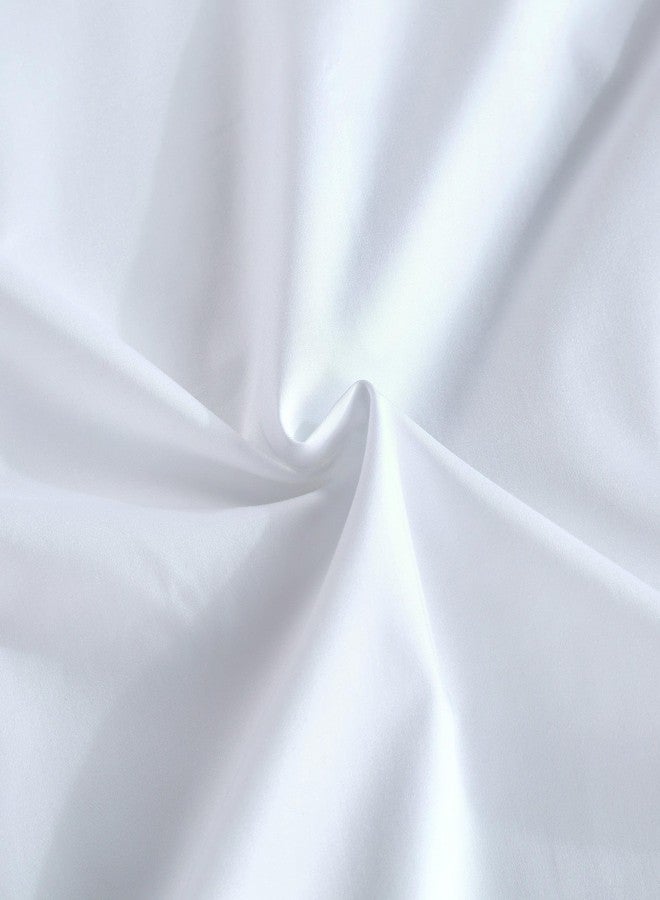 THE COTTON & SILK®️ 100% Luxury Long-Staple Cotton Pillow Sham/Pillowcase, Set of 2, with Envelope Closure on The Back, White, Standard/Full Size - Image 3