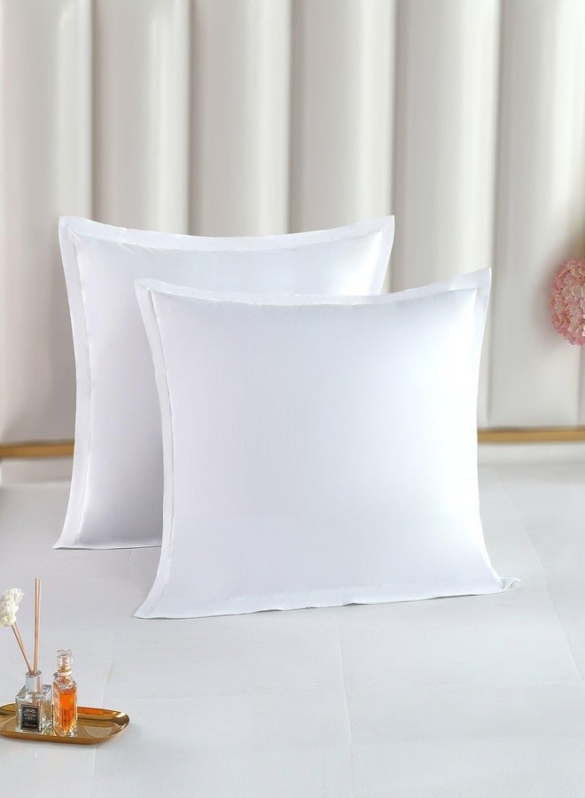THE COTTON & SILK®️ 100% Luxury Long-Staple Cotton Pillow Sham/Pillowcase, Set of 2, with Envelope Closure on The Back, White, Standard/Full Size - Image 1