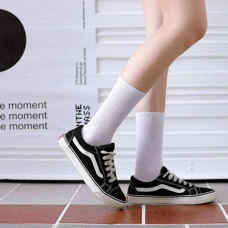 بي جي كي Unisex College Plain Patternless Socks 3 Pieces
