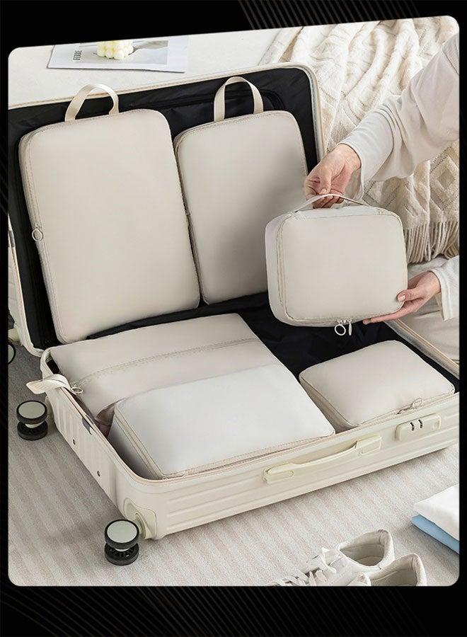 Joychic 6 Pcs packing cubes for suitcases Travel Cubes Packing Suitcase Organizer Bags Set Lightweight Essential Bag with Large Toiletries Clothes Shoes - Image 1