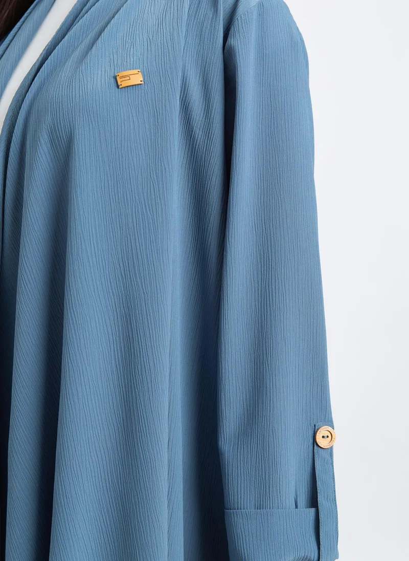 Kaafmeem Light Teal Freestyle Abaya