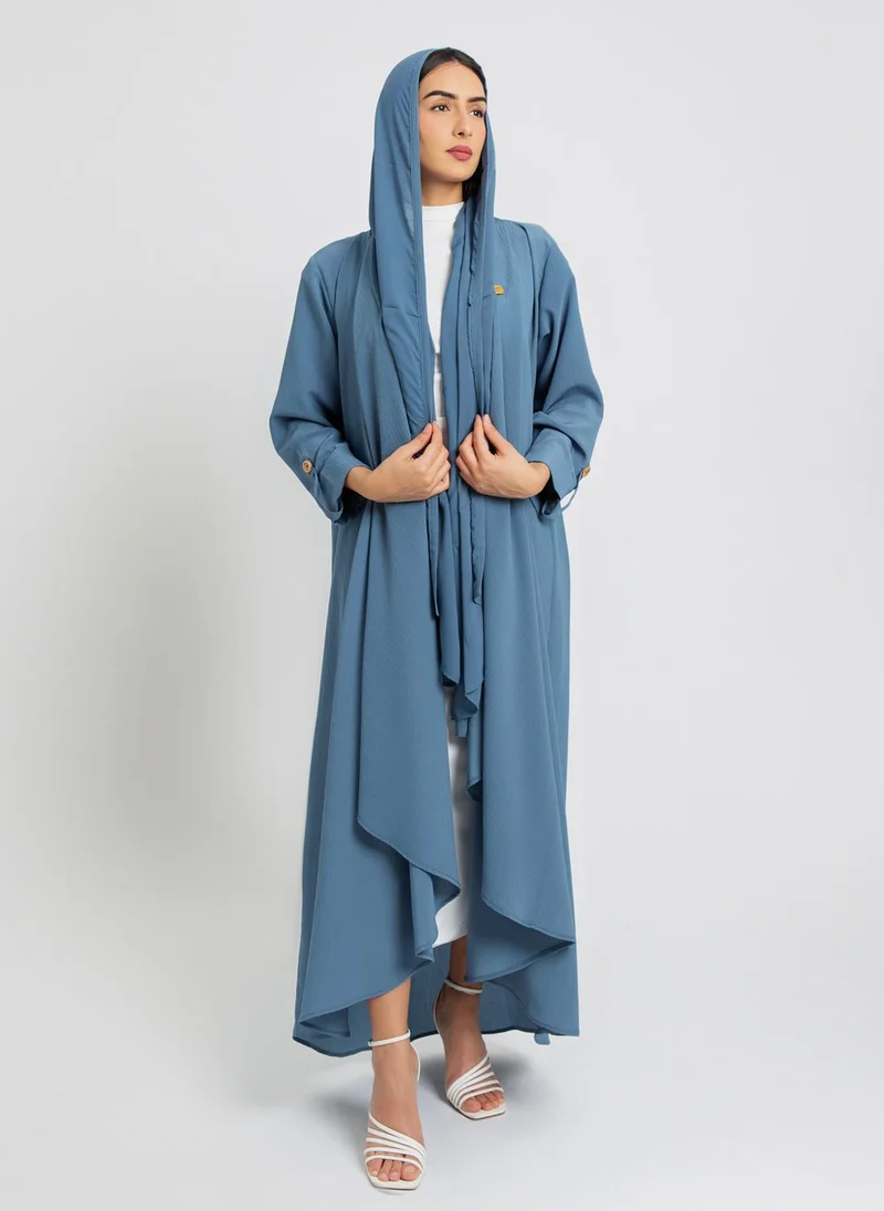 Kaafmeem Light Teal Freestyle Abaya