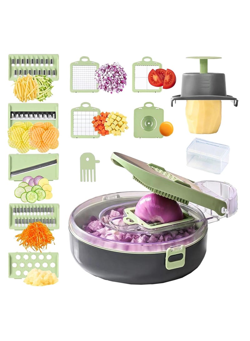 Vegetable Chopper, Onion Chopper, 16 In 1 Multifunctional Food Chopper  - Image 1