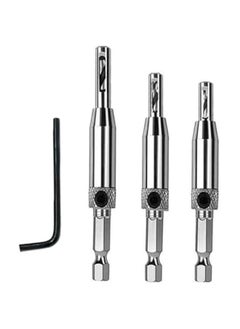 Generic 3-Piece HSS Self-Centering Hinge Drill Bit Set for Woodworking Window Door Hinge Installation - 5/64 Inch, 7/64 Inch, 9/64 Inch  - Image 1