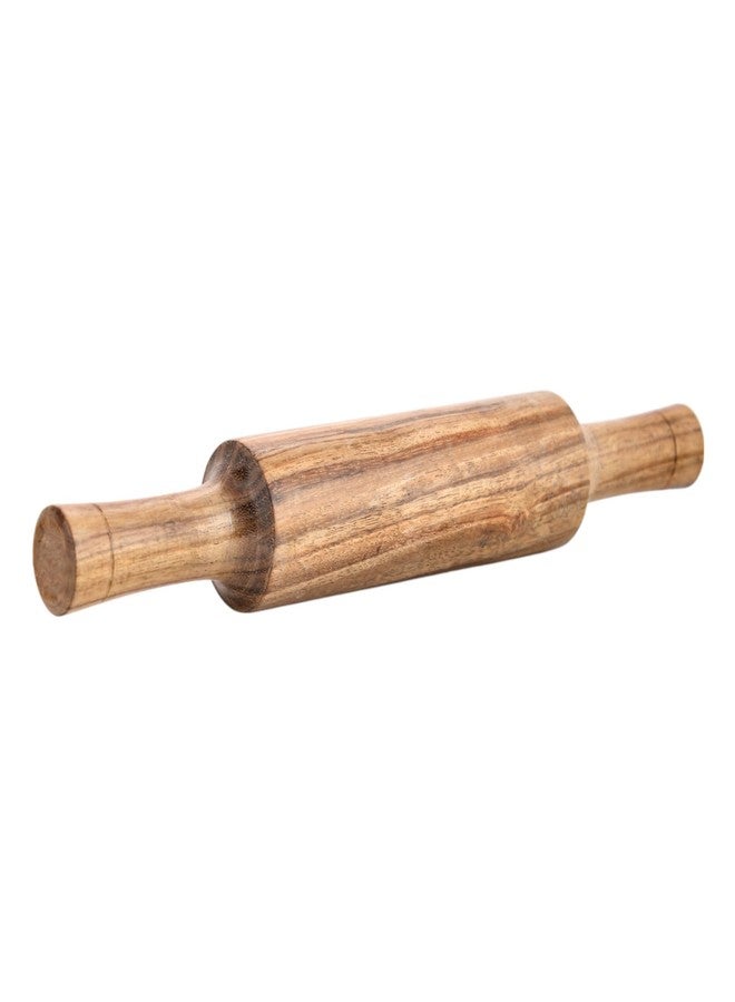 PTR Pine Wood Chakla Belan Set Handcrafted from Strong Natural Wood 9 Inch Rolling Board with 12 Inch Rolling Pin for Everyday Kitchen Use Chakla Belan Set (Marble Design Brown) - Image 3
