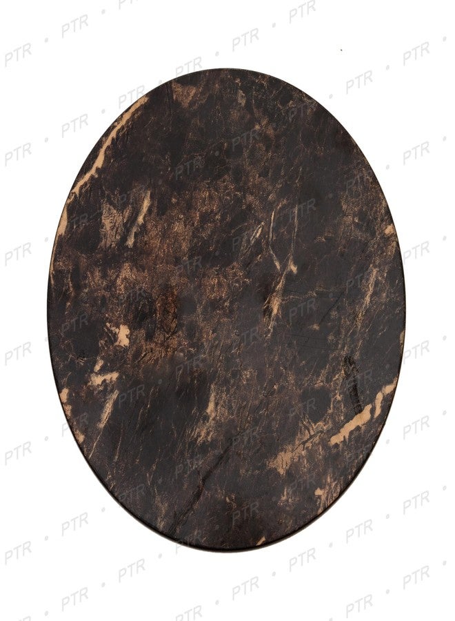 PTR Pine Wood Chakla Belan Set Handcrafted from Strong Natural Wood 9 Inch Rolling Board with 12 Inch Rolling Pin for Everyday Kitchen Use Chakla Belan Set (Marble Design Brown) - Image 5