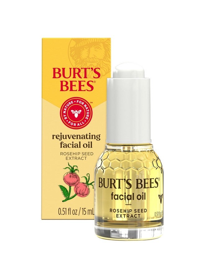 بيرتس بيز زيت الوجه Gua Sha من Burt's Bees مع مستخلص بذور ثمر الورد، يقلل من ظهور الخطوط الدقيقة والتجاعيد، يُستخدم مع بكرة الثلج وأدوات الوجه، للعناية بالبشرة من أصل طبيعي، 0.51 أونصة سائلة. - Image 1