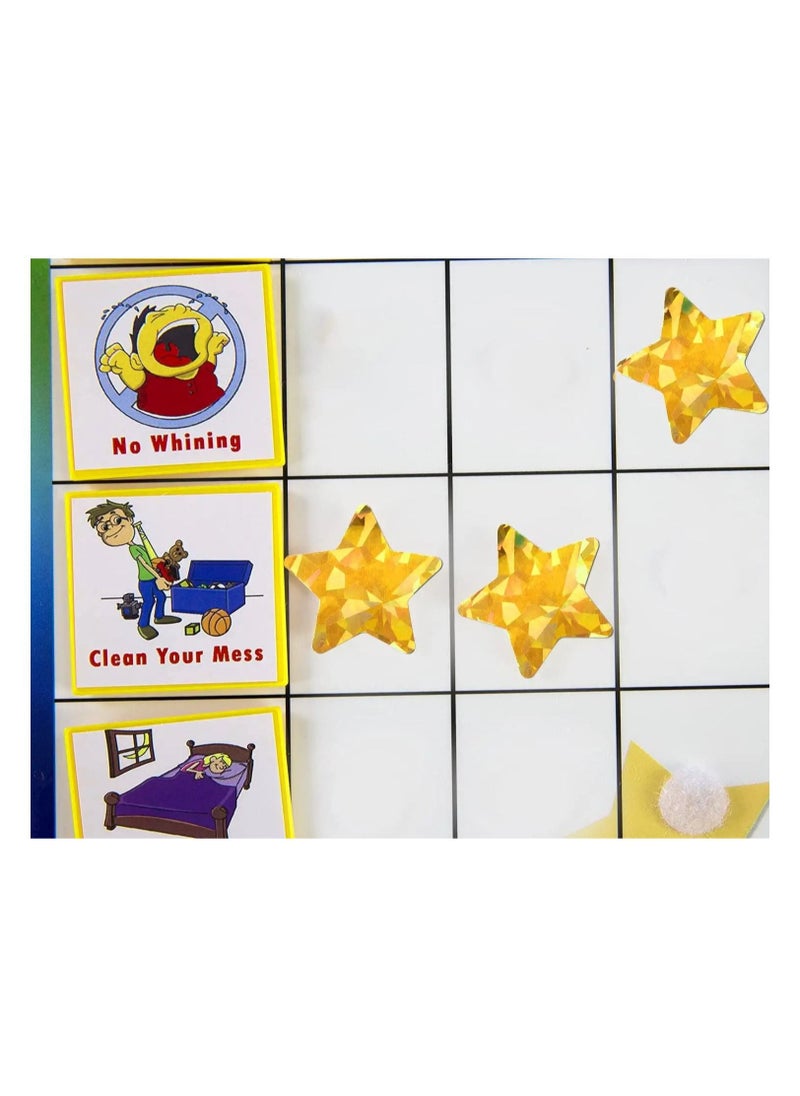 Generic - 1.5" Large Holographic Gold Star Stickers for Kids Reward, 500 Pcs Foil Star Metallic Stickers Roll for Behavior Chart, Student Planner and School Classroom Teacher Supplies - Image 1
