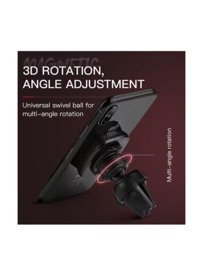 GO-DES GD-HD611 Car Air Vent Magnetic Phone Holder,360 Degree Rotation Mobile Car Mount Compatible with iPhone 14 Mini/iPhone 13/13 Pro / 13 Pro Max/iPhone 12 Series Black (Type A) - Image 3