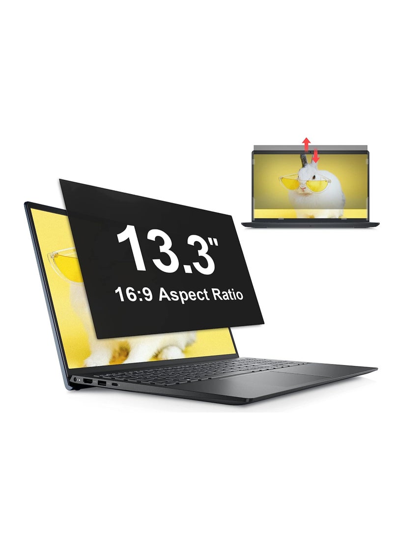 شاشة حماية الخصوصية للكمبيوتر المحمول مقاس 13.3 بوصة متوافقة مع أجهزة Hp/Dell/Acer/Samsung/Asus/Toshiba/Sony/Thinkpad، شاشة حماية الخصوصية القابلة للإزالة بنسبة عرض إلى ارتفاع 16:9 للكمبيوتر المحمول مقاس 13.3 بوصة، مضادة للوهج الأزرق - Image 1