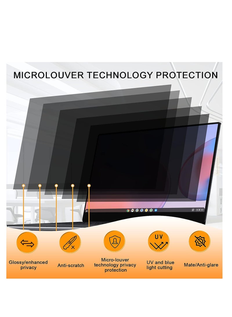 شاشة حماية الخصوصية للكمبيوتر المحمول مقاس 13.3 بوصة متوافقة مع أجهزة Hp/Dell/Acer/Samsung/Asus/Toshiba/Sony/Thinkpad، شاشة حماية الخصوصية القابلة للإزالة بنسبة عرض إلى ارتفاع 16:9 للكمبيوتر المحمول مقاس 13.3 بوصة، مضادة للوهج الأزرق - Image 5