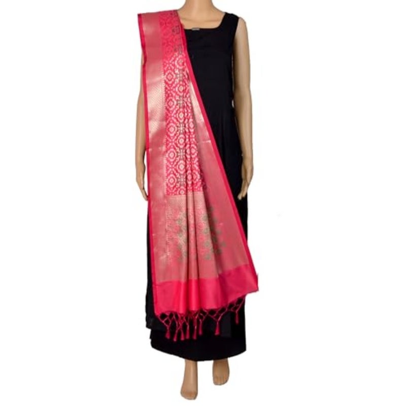 Chandrakala Women Dupatta for daily wear, chiffon fabric, navy blue, lightweight and elegant finish - Image 2