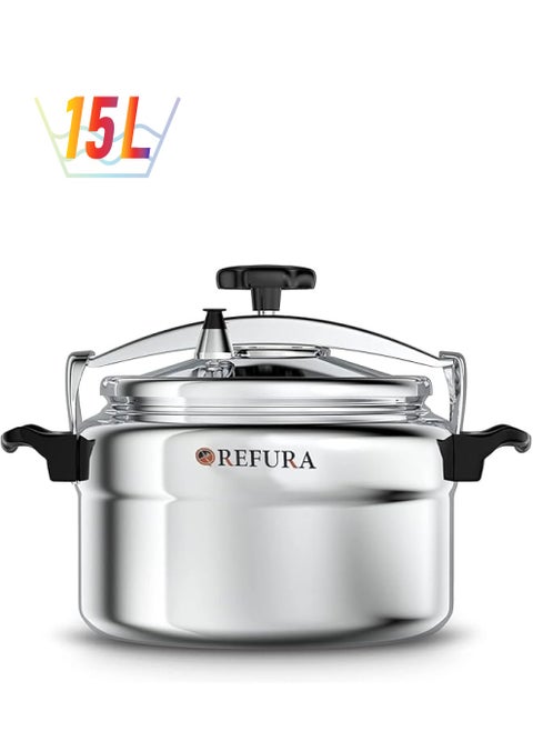 Re 609 Aluminum Pressure Cooker 15 Liter Capacity Silver