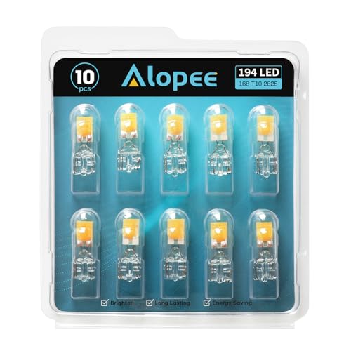 Alopee 10 Pack 194 Bulb Warm White Led 2700K Replacement for 168 194 W5W T10 Led Bulb Car Interior Lighting RV Led Light Bulbs DC 12V Only - Image 1