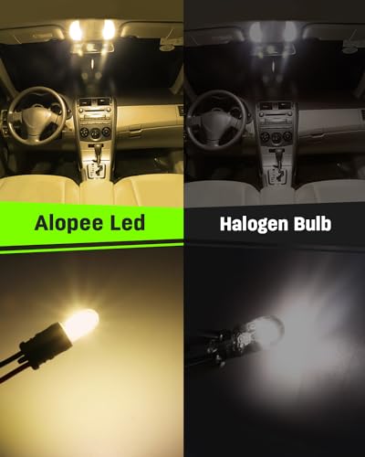 Alopee 10 Pack 194 Bulb Warm White Led 2700K Replacement for 168 194 W5W T10 Led Bulb Car Interior Lighting RV Led Light Bulbs DC 12V Only - Image 5