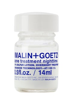 MALIN + GOETZ Malin + Goetz Acne Treatment Nighttime, 0.5 Fl. Oz. - Overnight Sulfur Acne Spot Treatment, Blemish Control & Scar Treatment, All Skin Types, Vegan & Cruelty Free 