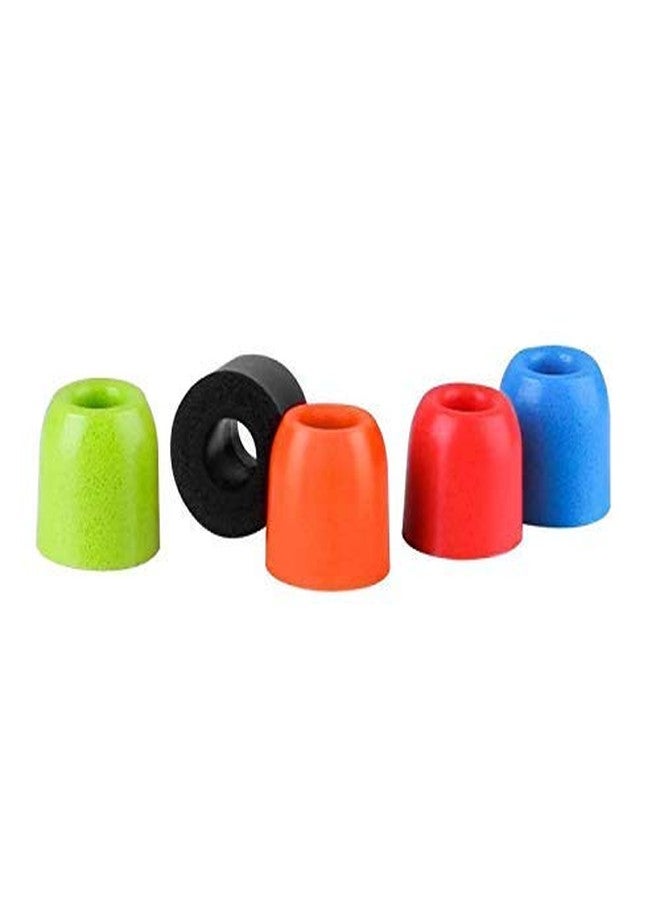 LUDOS Comfy Earbuds Replacement Memory Foam Ear Tips for Ear Buds and Earphones, with Color Red Green Orange Blue Eartips, Washable, Isolates from Outside Noise, Extra Resistant, Size 4.9mm Earpads - Image 5