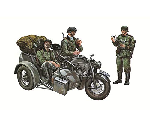 Italeri 1/35 ZUNDAPP KS750 with Sidecar,Green - Image 1