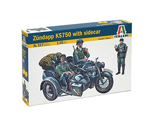Italeri 1/35 ZUNDAPP KS750 with Sidecar,Green - Image 2