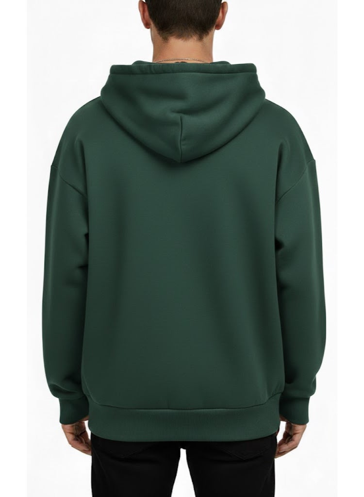 Zipper Hooded Sweatshirt Jacket - Image 2