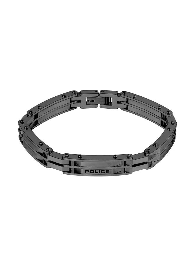 Police Latch Stainless Steel Link Chain Bracelet for Men