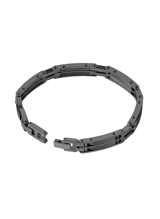 Police Latch Stainless Steel Link Chain Bracelet for Men