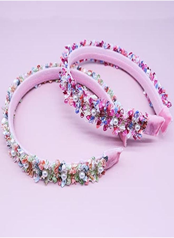 FROG SAC Confetti Headbands For Girls Rainbow Pearl Head Bands For Kids Cute Fashion Girl Hair Accessories  - Image 5