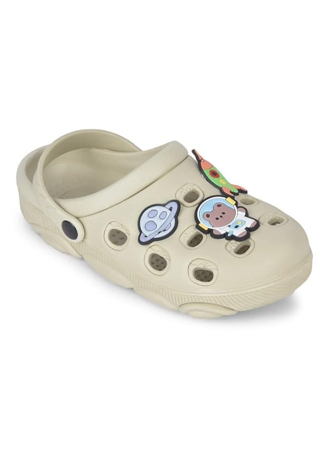 Liberty Lucy&Luke LPMXT-K834 Kids Clogs for Boys & Girls - Beige| Lightweight Slip-On Clogs | Durable & Soft EVA Sole | Comfortable & Breathable Sandals for Walking - Cushioned Footbed - Image 1