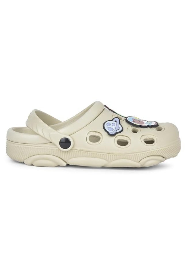 Liberty Lucy&Luke LPMXT-K834 Kids Clogs for Boys & Girls - Beige| Lightweight Slip-On Clogs | Durable & Soft EVA Sole | Comfortable & Breathable Sandals for Walking - Cushioned Footbed - Image 3
