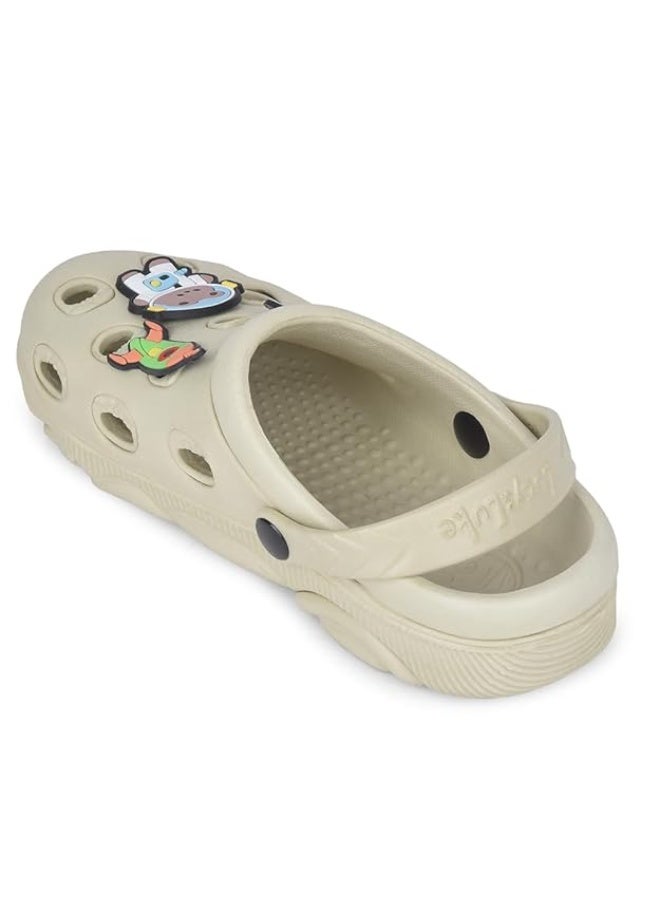 Liberty Lucy&Luke LPMXT-K834 Kids Clogs for Boys & Girls - Beige| Lightweight Slip-On Clogs | Durable & Soft EVA Sole | Comfortable & Breathable Sandals for Walking - Cushioned Footbed - Image 4
