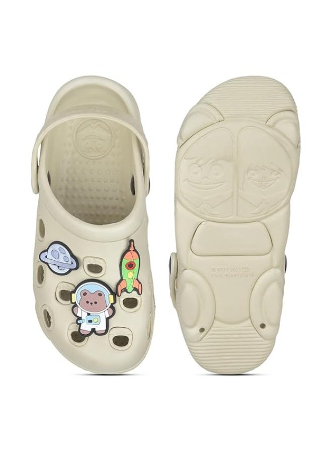 Liberty Lucy&Luke LPMXT-K834 Kids Clogs for Boys & Girls - Beige| Lightweight Slip-On Clogs | Durable & Soft EVA Sole | Comfortable & Breathable Sandals for Walking - Cushioned Footbed - Image 2