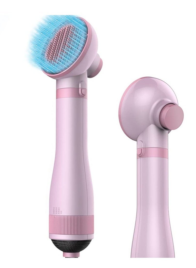 Generic Dog Hair Dryer, Portable Pet Slicker Brush for Short or Long Hair, 2 in 1 Pet Gentle Grooming Blower Dryer for Dogs and Cats 360Âº surround air, 3 Heat Settings(Sakura Pink)  - Image 1