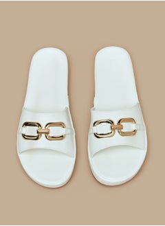 Le Confort صنادل نسائية معدنية سهلة الارتداء من مجموعة رمضان  - Image 3