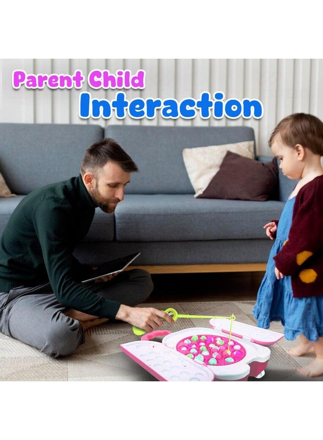 ويمبلي لعبة صيد السمك المغناطيسية ويمبلي للأطفال، لعبة صيد السمك القابلة لإعادة الشحن مع كابل شحن من النوع C، موسيقى وأضواء للأولاد والبنات من سن 5 إلى 6 سنوات، لعبة تفاعلية معتمدة من BIS (وردي) - Image 2