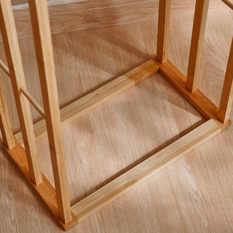 Pan Home Rag Bamboo 3 Rails Towel Stand 42x24x82 cm - Natural - 213MTA9900144 - Image 3