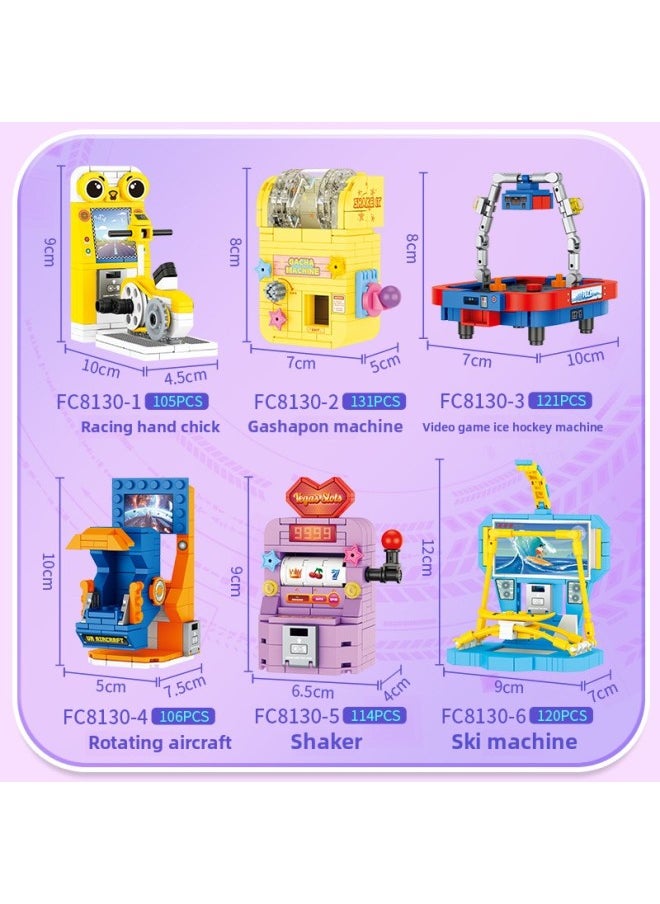 null - Square Orange 8286 Animal Cute Pet Rocking Parrot Camel Eagle Elephant Horse Assembly Model Children's Assembly Building Blocks-Color:Party Orange 8130 Trend Video Game A Set Of Six - Image 1