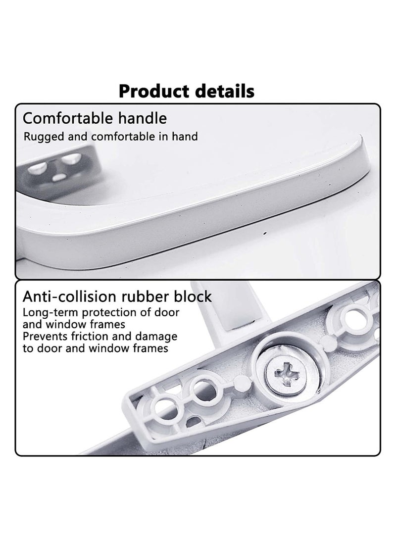 SYOSI Aluminum Alloy Window Handles 1 Pairs Universal Window Handles with Security Locks White Casement Window Door Handles - Image 4