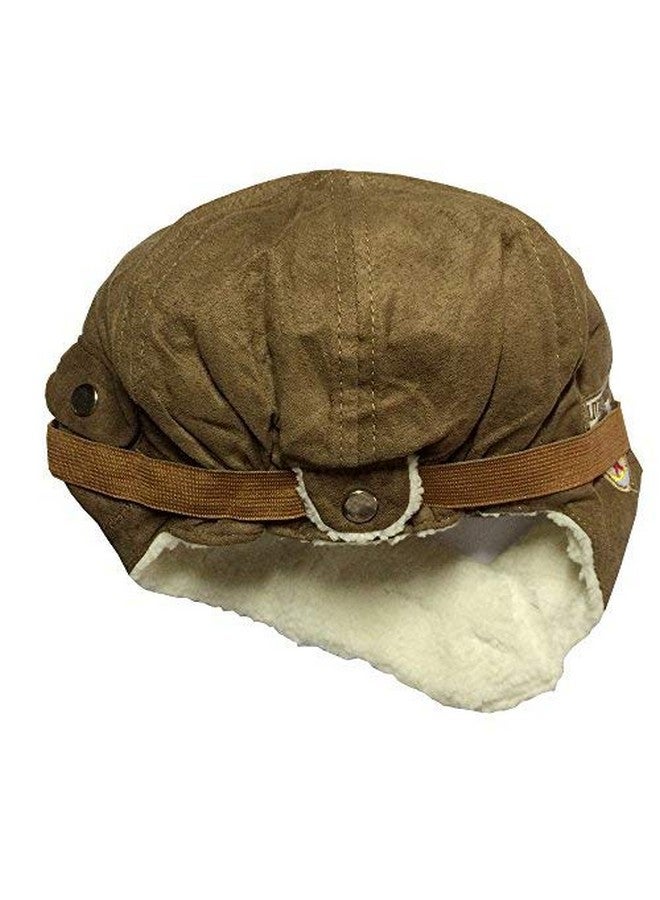 Topwon Pilot Cap Hat Beanie Pilot Aviator Crochet Earflap Hat for Toddler Kids - Christmas Holiday Party Dress Up Hat (Brown) - Image 2