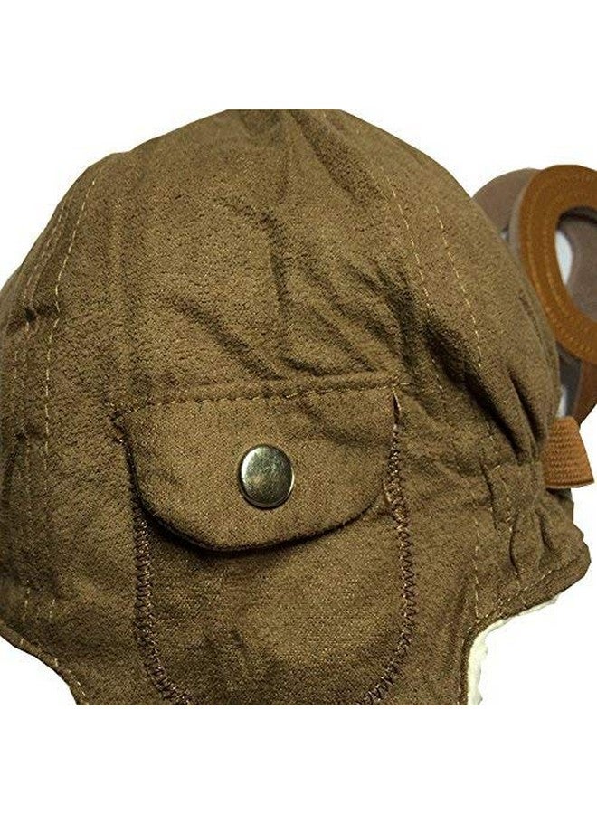 Topwon Pilot Cap Hat Beanie Pilot Aviator Crochet Earflap Hat for Toddler Kids - Christmas Holiday Party Dress Up Hat (Brown) - Image 3