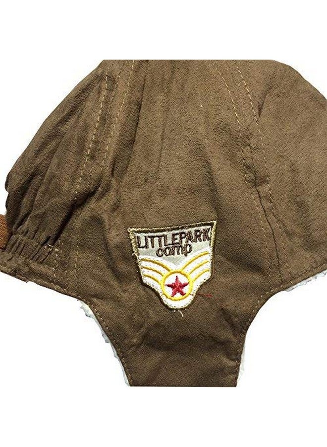 Topwon Pilot Cap Hat Beanie Pilot Aviator Crochet Earflap Hat for Toddler Kids - Christmas Holiday Party Dress Up Hat (Brown) - Image 4