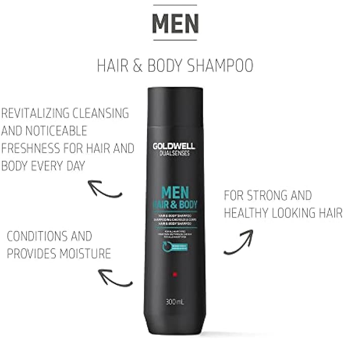 Goldwell DUALSENSES FOR MEN HAIR BODY SHAMPOO FOR MEN 10.1 OZ SHAMPOO - Image 2