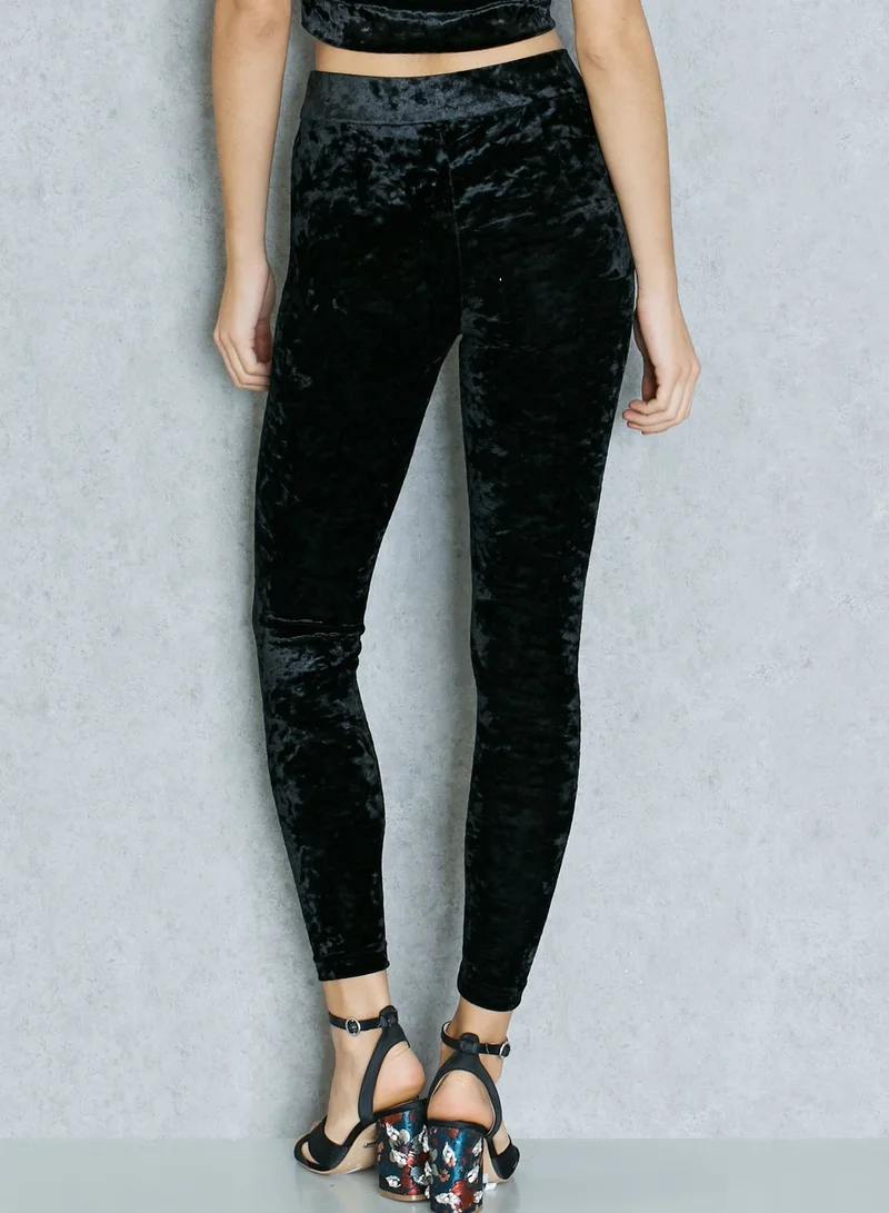 TOPSHOP Velvet Leggings
