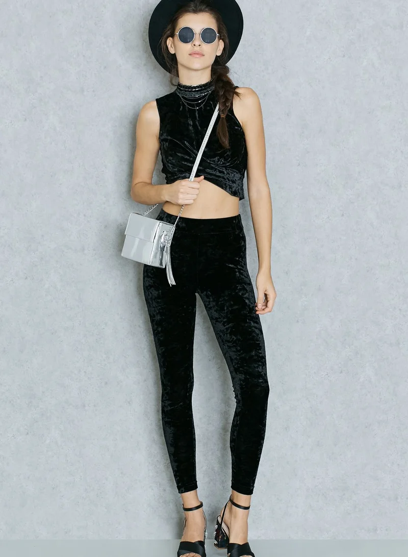 TOPSHOP Velvet Leggings