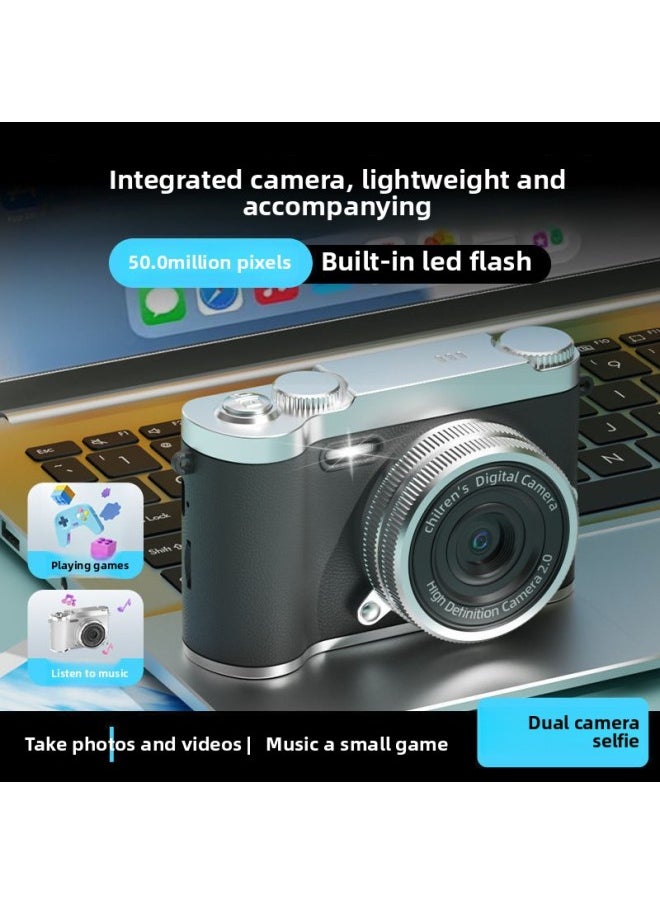 Generic High-definition Pixel Double Camera Ccd Retro Digital Camera Campus Student Entry Card Machine Geng Shou Shenzhen-Body Color:16g Memory Card  - Image 5