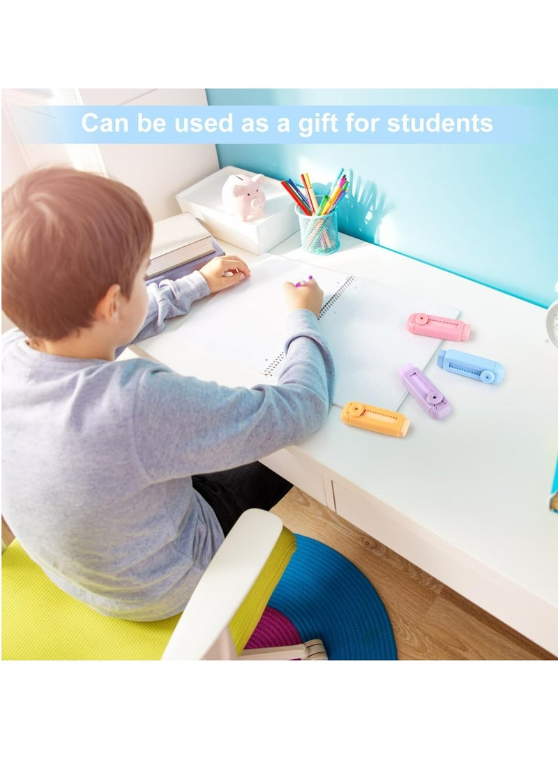 Generic 5pcs Sliding Retractable Pencil Eraser, Push Pull Eraser with Dynamic Push-Pull Design Expandable Eraser Cute Push Out Up Erasers Office Supply Gift for Students Kids School Shop (color random)  - Image 3